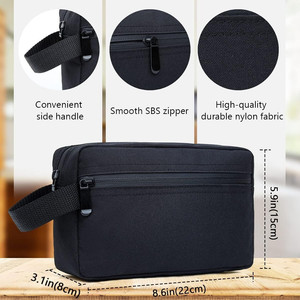 Bolsa de Aseo Plegable de Gran Capacidad para Viaje, Bolsas de Almacenamiento para Cosméticos, Brochas y Herramientas para Hombres y Mujeres, de Tela y PVC para Uso en el Baño - Product Image 4