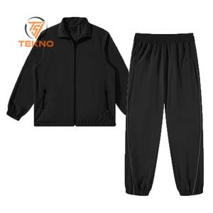Ensemble coupe-vent 2 pièces en nylon de haute qualité Sweat à capuche et pantalon décontracté pour hommes avec logo personnalisé et imprimé Vêtements de sport de sport de grande taille XXL - Product Image 1