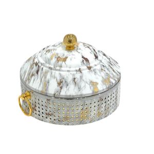 Olla de Metal elegante para servir comida, cazuela de banquete de lujo para Hotel, restaurante, platos de servidor de comida a precio de fábrica - Product Image 5