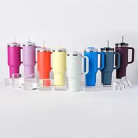 Tasse à café de voyage en métal isolée sous vide en acier inoxydable Flowstate H2.0 personnalisée tasse 20oz 30oz 40oz gobelet avec poignée