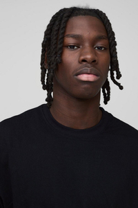 T-shirt décontracté en jersey de haute qualité pour hommes Streetwear lourd avec logo personnalisé 100% coton coupe ample - Product Image 3