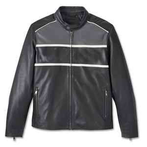 Chaqueta de Cuero para Hombre, Estilo Motociclista, Invierno 2026, Nueva, Casual, Ajustada, Talla Grande, con Cuello Alto y Logotipo Frontal - Product Image 1