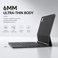 Funda con Teclado Inalámbrico Magic Style, Base de Teclado Portátil para Oficina con Chip de Emparejamiento Rápido y Experiencia de Entrada Silenciosa