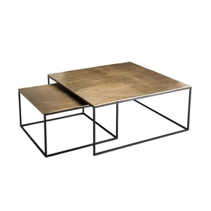 Pieds en métal argenté style meubles de salon rond moderne décoratif décor à la maison moderne Table d'appoint en métal - Product Image 2