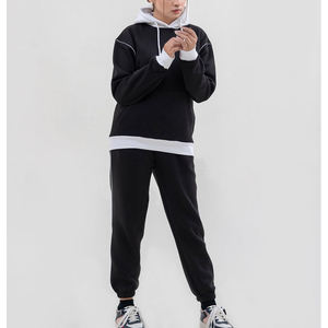 Conjunto de chándal de lana de gran tamaño esencial para mujer, Sudadera con capucha y pantalones de chándal, conjunto de chándal de 2 piezas para mujer - Product Image 3