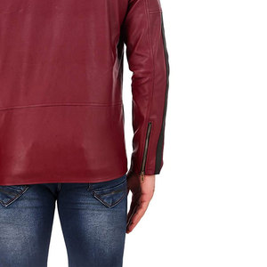 Chaqueta de Cuero para Hombre, Diseño Liso, Piel de Oveja, Cuello Alto, Personalizable, Alta Calidad, Impermeable, Secado Rápido, Moda Invernal - Product Image 6