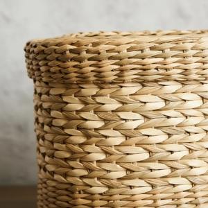 กล่องเก็บของทำมือจากเส้นใยหญ้าทะเลธรรมชาติ ชุด 2 ชิ้น เป็นมิตรกับสิ่งแวดล้อม ของตกแต่งบ้านจากธรรมชาติ ขายส่งจากเวียดนาม - Product Image 4