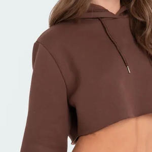 Sweat à capuche personnalisé OEM Sweat à capuche court pour le yoga et l'entraînement sportif pour les femmes/les femmes Streetwear Fashion Hoodie - Product Image 6