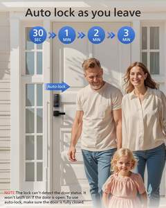 Serrure de porte intelligente sans clé avec carte mémoire, application IP, déverrouillage par empreinte digitale et code PIN - Product Image 6