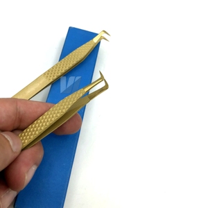 Pince à épiler d'extension de cils en acier inoxydable japonais avec logo personnalisé - Product Image 5