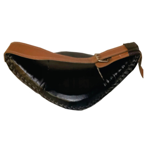 Protège-ventre MMA Muay Thai en cuir véritable noir - Product Image 3