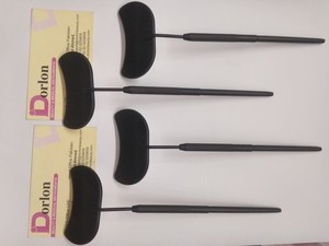 Outil de greffage en forme de croissant Miroir d'extension de cils Miroir de vérification des cils Miroir de cils noir mat en acier inoxydable à main - Product Image 2