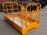 Plateforme de travail solide pour chariot élévateur télescopique Wagger Attachments, panier de levage, capacité 350 kg, acier inoxydable, modèle WP1, grande taille