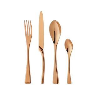 Couverts de mariage en acier inoxydable de luxe Offre Spéciale en cuivre PVD avec service poli miroir ensemble cuillère et fourchette sûr et sain - Product Image 1