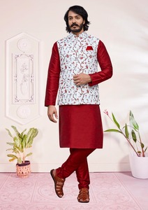 Marque Boy Mens Ethnic Wear Kurta Pajama Nehru Jacket Set prix du fabricant - Product Image 3