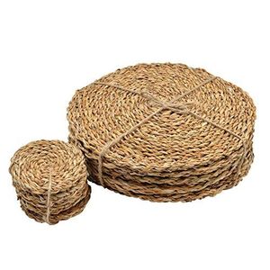 Manteles individuales acogedores de jacinto de agua Vibes, tacto natural hecho a mano - Product Image 1