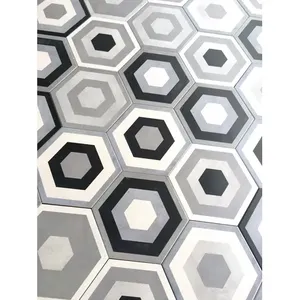 Mama Mia รูปหกเหลี่ยม Gris กระเบื้องพอร์ซเลนผนัง10.2x11.4นิ้วเคลือบเงา6มม. กล่อง9ชิ้นสำหรับใช้ภายใน - Product Image 1