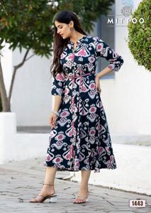 Fabricantes Mittoo Kurti con sede en Ahmedabad Proveedores de cinturón formal en Vol 21 Estilo de estampado de rayón Ropa india y pakistaní - Product Image 6