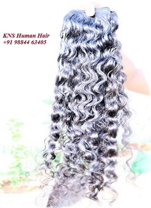 Direct de l'Inde 100% Remy vierge cheveux humains armure ondulés droits bouclés brut non transformé cuticule cheveux alignés sensation de main douce - Product Image 6