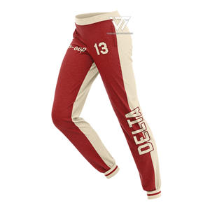 Greek Delta | Sigma | Theta DST Sorority Clothing Ready To Ship Embroidered Colorblock Jogger Track Pants - Product Image 1
