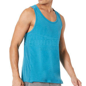 Camiseta sin mangas para hombre de la mejor oferta, ropa de Fitness ajustada de alta calidad, estilo informal de punto, método de tejido transpirable de talla grande - Product Image 4