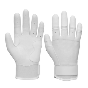 Guantes de béisbol profesionales personalizados Guantes de puño corto de cuero de vaca negro completo para entrenamiento duro - Product Image 2