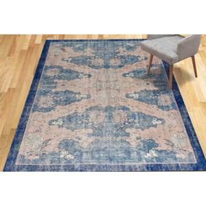 Tapis turc bleu marine : Décoration ethnique antique, lavable en machine, tapis imprimé, tapis en chenille - Product Image 2