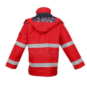 Chaqueta de invierno con capucha con material reflectante desmontable Protección DE SEGURIDAD multibolsillos para entornos de trabajo lluviosos - Product Image 3