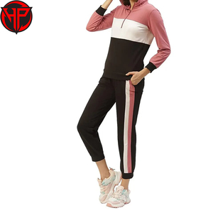 Ensemble de survêtements unisexes de haute qualité, sweat à capuche et pantalon de survêtement, deux pièces, taille haute, respirant, en polaire, pour le sport - Product Image 3