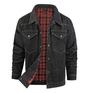 Chaqueta vaquera para hombre con aspecto elegante, chaqueta vaquera de algodón, tela transpirable, ropa de calle, chaqueta vaquera para hombre, novedad - Product Image 1