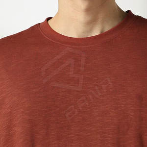 Camiseta Deportiva de Lujo para Hombre, 100% Algodón Orgánico, Cuello Redondo, Hombros Caídos, Diseño de Logotipo Personalizado, Ecológica, de Secado Rápido - Product Image 3