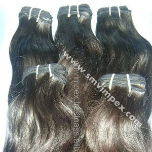<b>Best</b> <b>Natural</b> Wave Pure Remy Hair Extension.shedding Free and tangle Free Remy Human Hair Weaving From India - Product Image 1