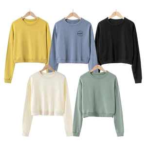Automne hiver femmes haute qualité solide bloc couleur polaire pull respirant goutte épaule recadrée col rond grande taille - Product Image 1