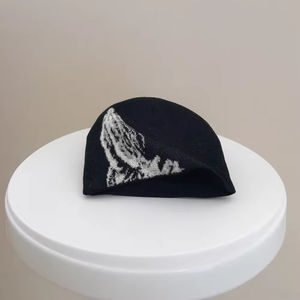 OEM Wholesale 100% Pure <b>Wool</b> Knit <b>Hats</b> Custom Double Layer Unisex Skully Blank <b>Merino</b> <b>Wool</b> Beanie Unisex Business Process Impex - Product Image 4