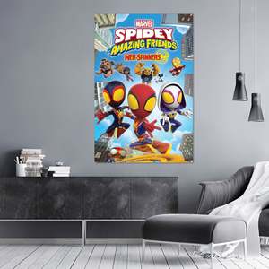 Póster moderno de Marvel Spidey y sus increíbles amigos, Web-Spinners en lienzo para decoraciones de cumpleaños - Product Image 4