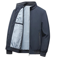 Blouson Bomber Homme Léger en Velours Côtelé Style Baseball, Col Montant Uni, Style Urbain, Personnalisable, Vêtement d'extérieur Polyvalent