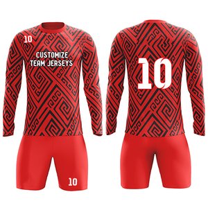 Camiseta de fútbol para hombre, camiseta de portero, uniforme de fútbol de manga larga para chico, camiseta de fútbol y pantalones cortos de entrenamiento con logotipo personalizado - Product Image 1
