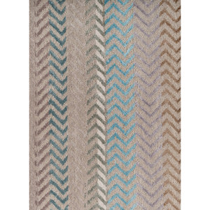 Manchaha Ivory Hand Knotted Wool Bamboo Silk <b>Rugs</b> 10mm <b>Thick</b> Striped Abstract Rectangle Hallway Pattern for Home Floor Les-2872 - Product Image 3