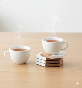 <b>Top</b> Demanding Eco-Friendly Durable <b>Epoxy</b> Walnut Square Coasters Set in Luxury 8mm Thick for Home and Office <b>Table</b> Decor - Product Image 4