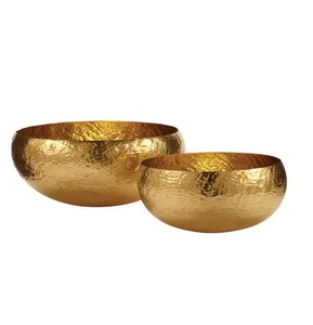 Cuenco decorativo de aluminio, superventas, utensilios de cocina, cuencos de latón chapados en oro de alta calidad para servir. - Product Image 4