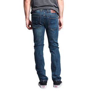 Jeans de Mezclilla Sólidos con Doble Pliegue en la Cintura Media para Hombre, Transpirables, de Secado Rápido, 100% Algodón, Rectos, Holgados, Azules, Elásticos, para Invierno y Verano - Product Image 3