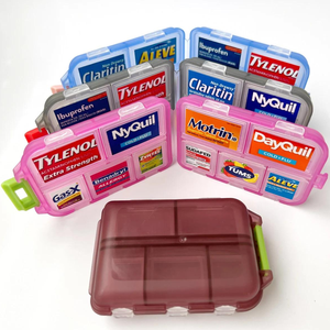 Portable ABS/PP <b>Plastic</b> Pocket Pharmacy Organizer Practical Pill Storage <b>Box</b> and Container for Home or Travel - Product Image 6