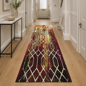 <b>RUGS</b> DEPOT LXDP-0330 Wholesale Red Burgundy Minimalist Designer Digital Printed Machine Washable Chenille Area <b>Rug</b> <b>Non</b> <b>Slip</b> - Product Image 5