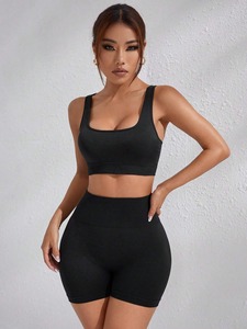 Conjunto Deportivo de 2 Piezas para Mujer, Diseño Nuevo, Sin Costuras, Transpirable, Ecológico, Cintura Elástica - Product Image 5