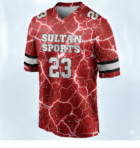 Maillot de football américain de haute qualité à manches courtes, taille plus, caractéristique - Product Image 1