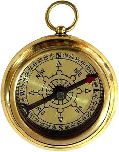 Boussole classique en cuivre faite à la main avec motif circulaire, légère, entièrement fonctionnelle, instrument de navigation, cadeau de collection - Product Image 1