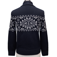Cardigan long en laine mérinos et acrylique épais, col en V, motif hiver personnalisé, tricoté sur mesure, prix compétitif, nouvelle collection homme tendance