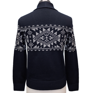Cárdigan Largo de Lana Merino Acrílica Gruesa con Cuello en V, Personalizado, a Precio Competitivo, de Punto, Nuevo, Moderno, para Hombre, con Patrón Invernal Personalizado - Product Image 2