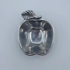 Bol de service en acier inoxydable de qualité supérieure en forme de pomme, finition argentée, pour restaurants, hôtels, traiteurs et présentation de buffet - Product Image 1