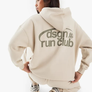 Sudadera con capucha estampada de gran tamaño para mujer con hombros caídos y piedra nueva personalizada, sudaderas con capucha transpirables y antiarrugas, sudadera con cremallera para mujer - Product Image 1